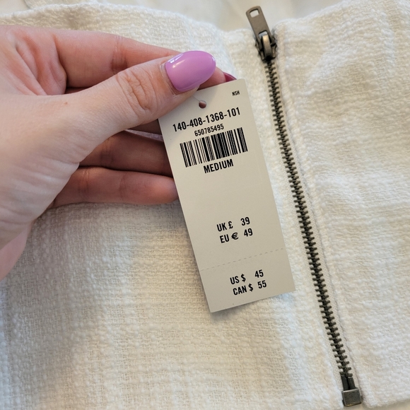 Abercrombie & Fitch Tweed Cami Set Top White - Picture 5 of 8